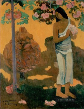 テ・アヴァエのマリア マリア月 ポスト印象派 原始主義 ポール・ゴーギャン Oil Paintings